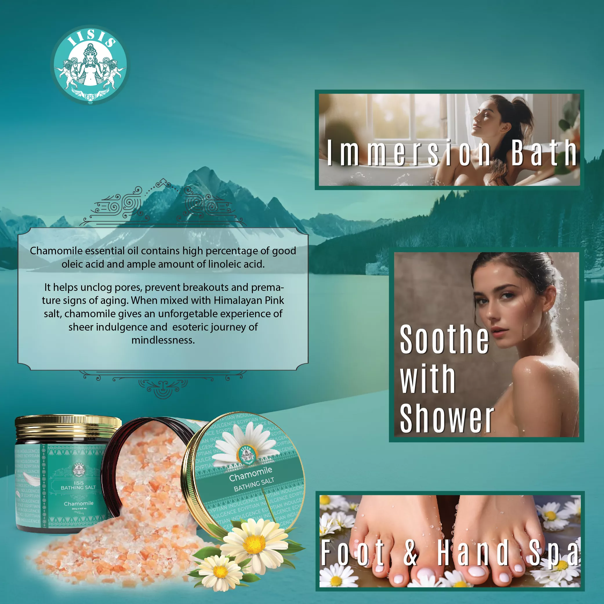 Camomile Bath Salt  (250g)